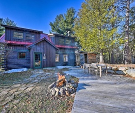 Grand Log Cabin with Hot Tub - 4 Miles to Whiteface!