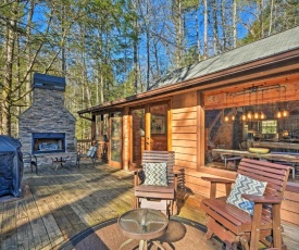 Blue Ridge Mtns Creekside Cabin with Hot Tub and Pier!