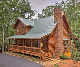 Log Cabin with Deck in Chattahoochee Natl Forest!